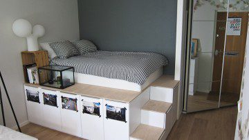 Lit Ikea DIY pour stockage / plateforme