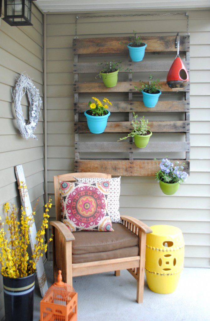 Jardin vertical en palettes