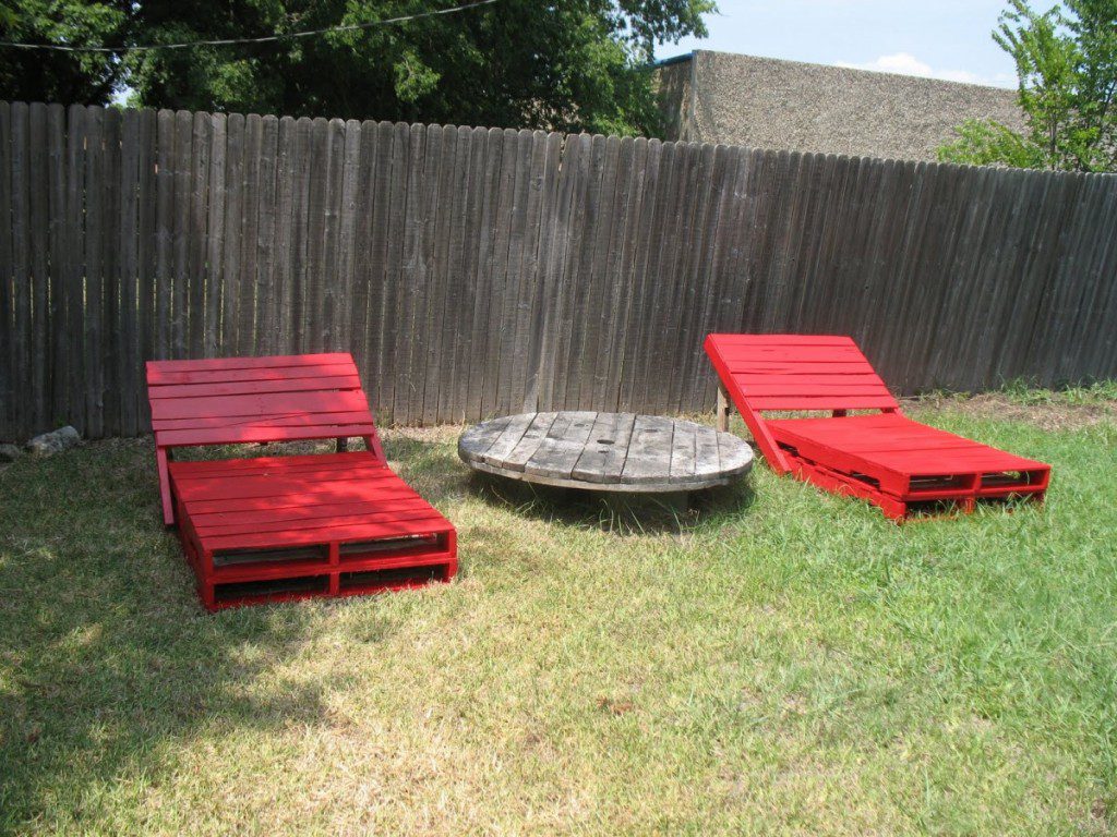Chaises longues palettes