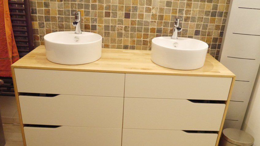 meuble de salle de bain double vasque Ikea