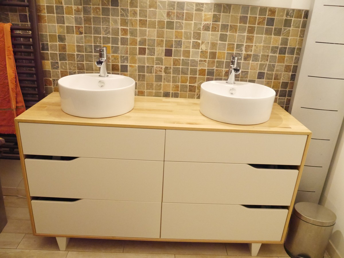 meuble de salle de bain double vasque Ikea