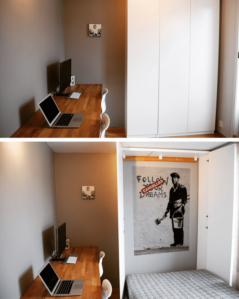 Lit escamotable Ikea DIY avec une armoire PAX - Bidouilles 