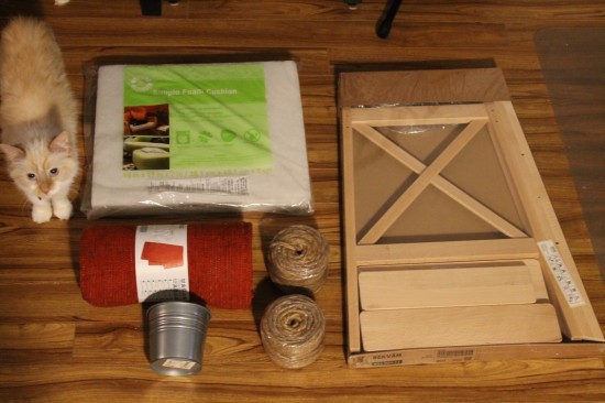 Materials for DIY cat tree