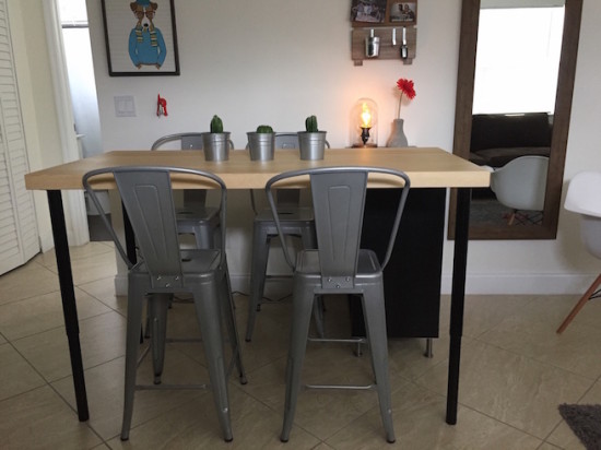 Kitchen island dining table