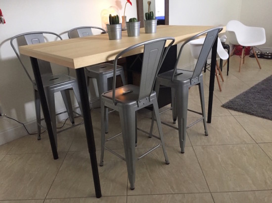 kitchen island + dining table