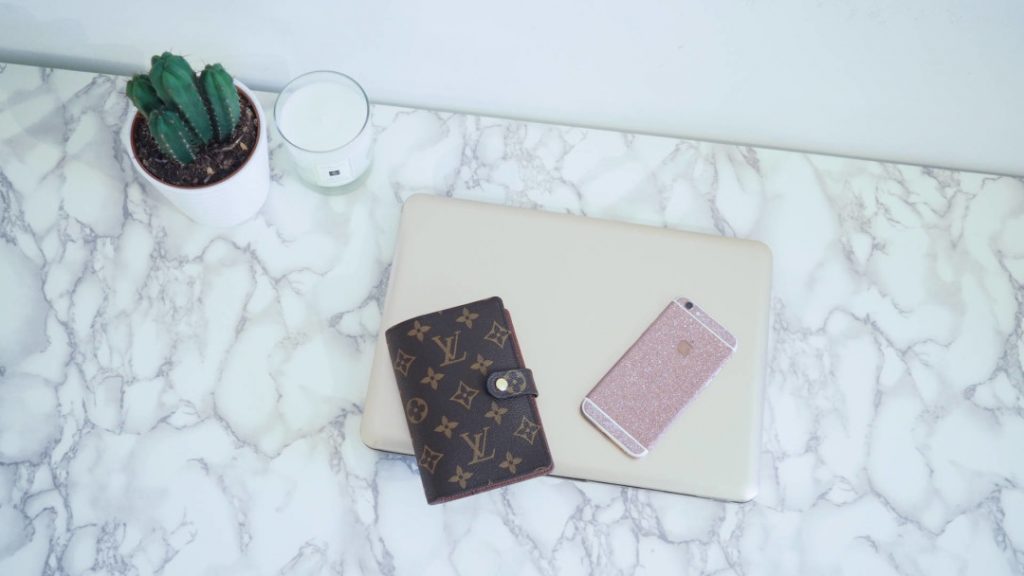 Bureau ikea marbre diy
