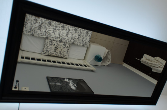 IKEA Hack - above the bed mirror