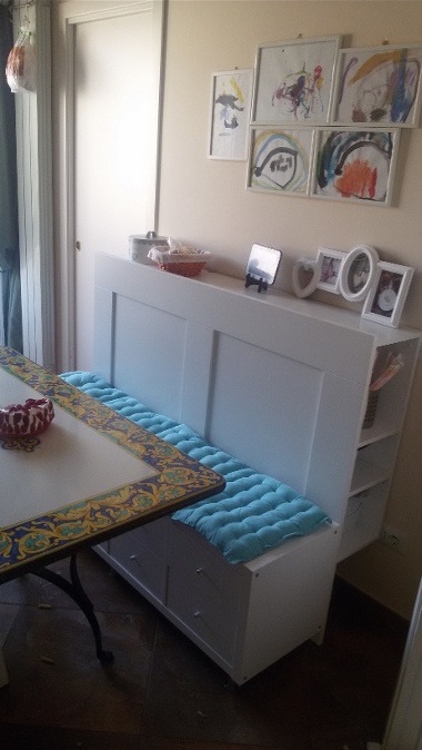 Kitchen bench with storage