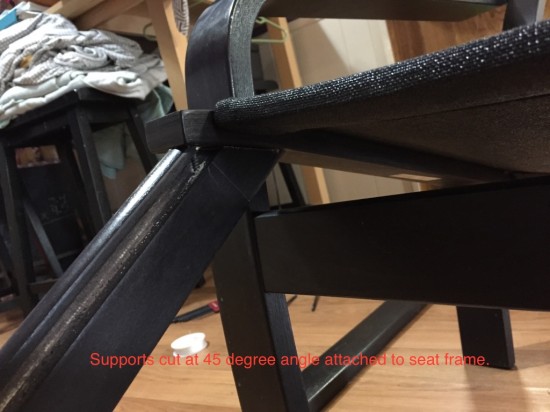 gravity recliner supports