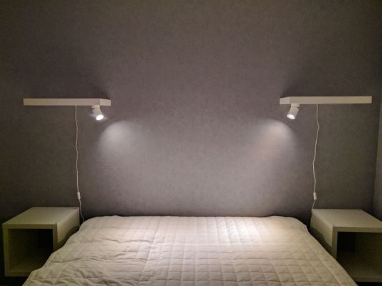 Minimalist bedside reading lamps