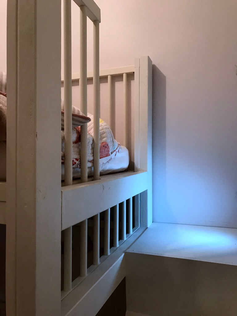 Crib bunk bed hacked from IKEA GULLIVER cots