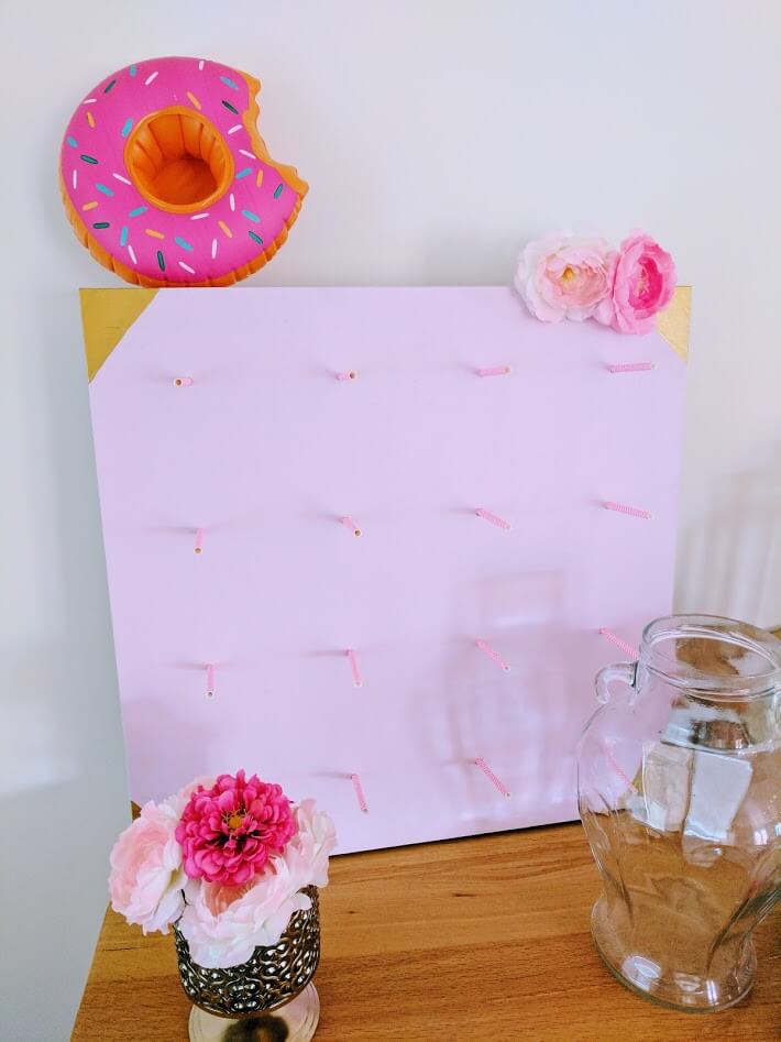 Donut bar stand with rods for donuts