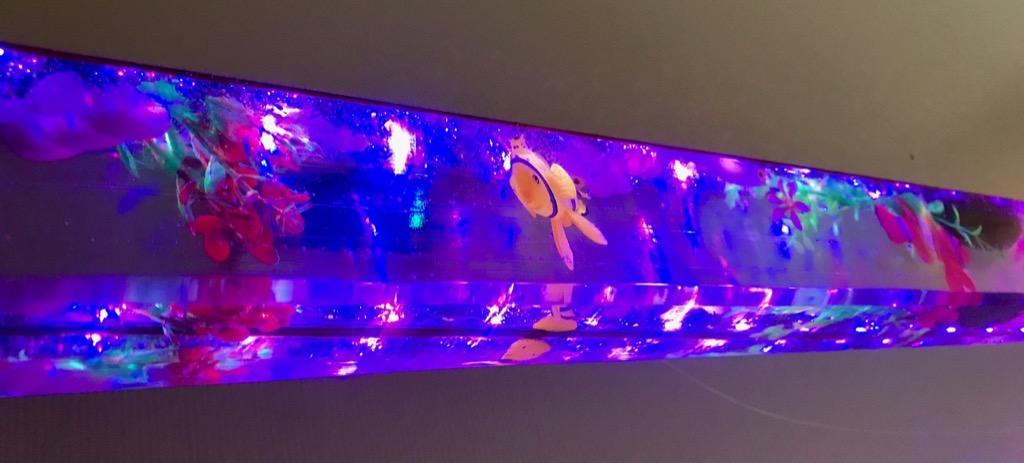 Epoxy Resin aquarium from IKEA LACK shelf
