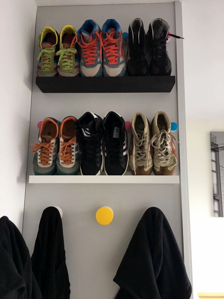 Shoe shelf for small spaces