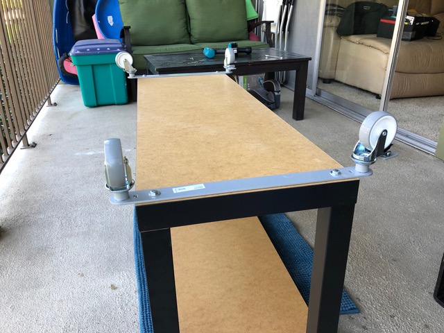 Rolling TV stand for 55
