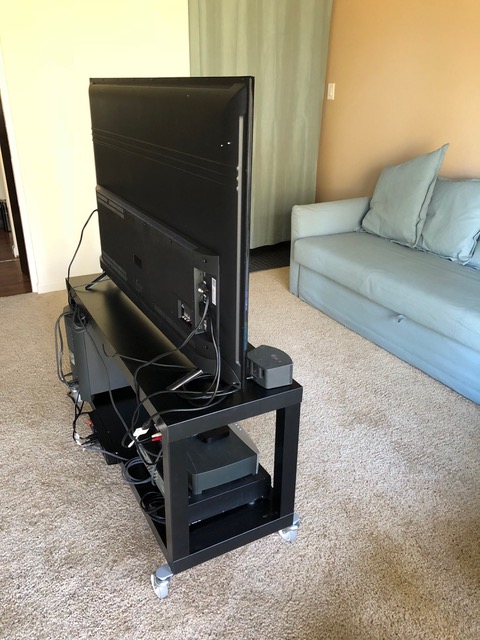 Rolling TV stand for 55