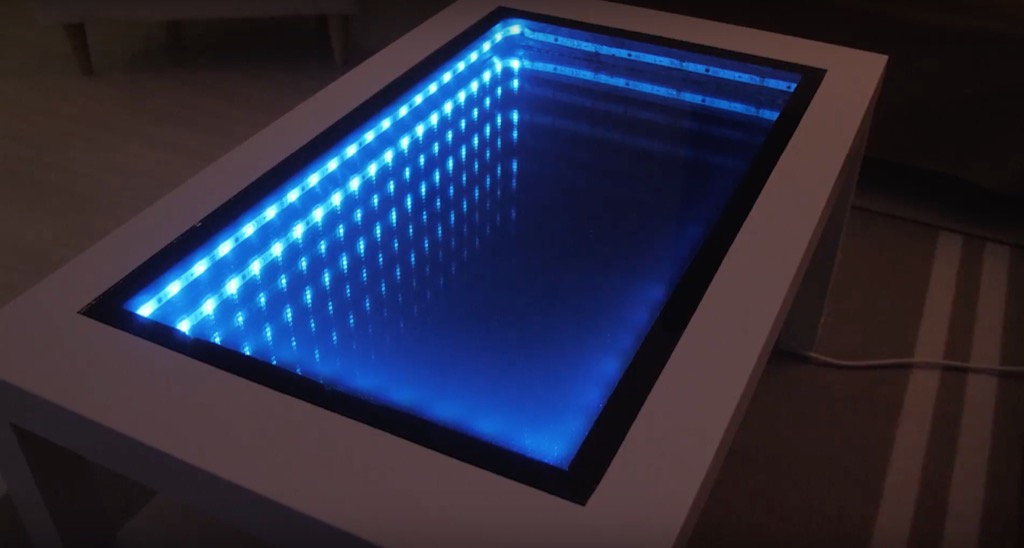 Transform an IKEA table into an Infinity Mirror Coffee Table