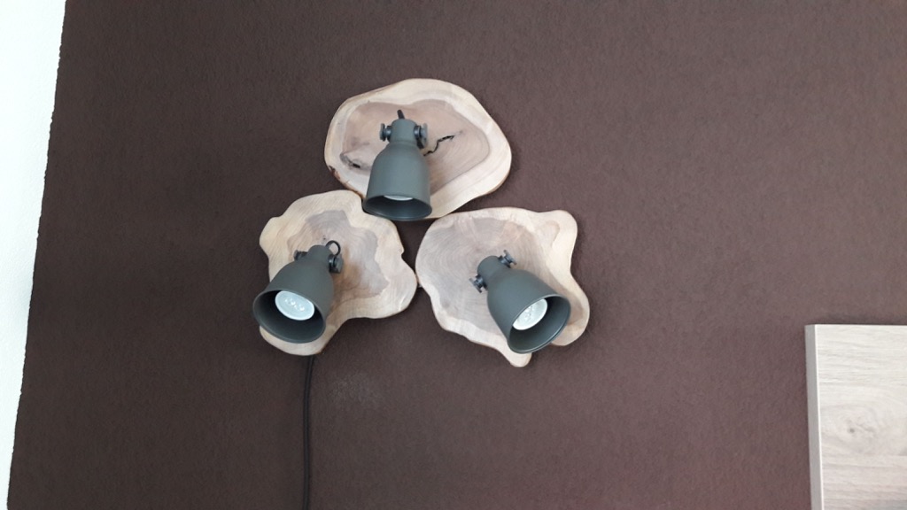 Wood and Steel HEKTAR wall lamp