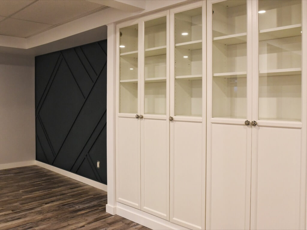 DIY built-in BILLY bookshelves