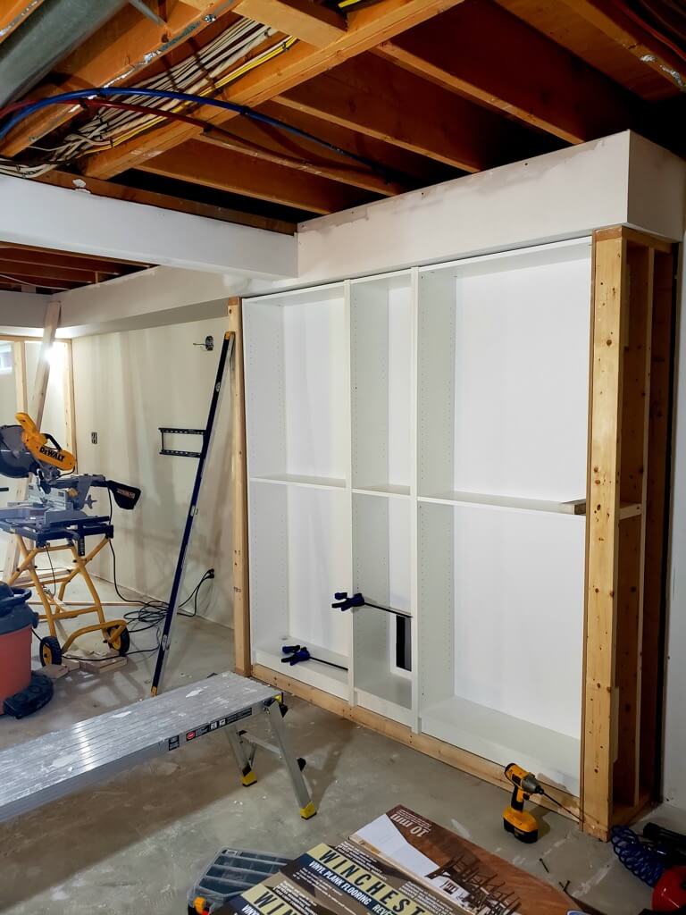 DIY built-in BILLY bookshelves