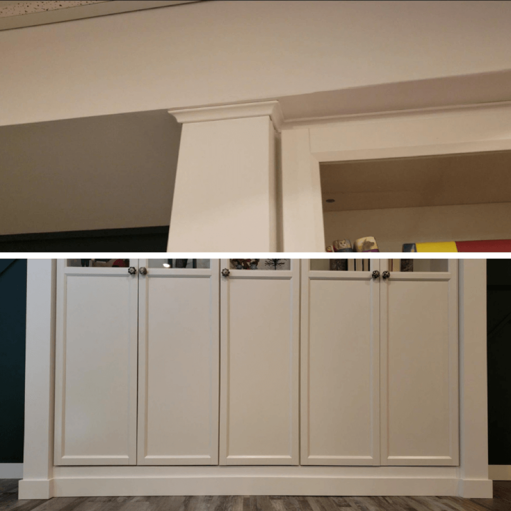DIY built-in BILLY bookshelves