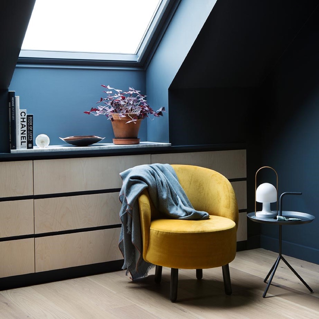 Stylish loft storage with customised built-in IKEA chests
