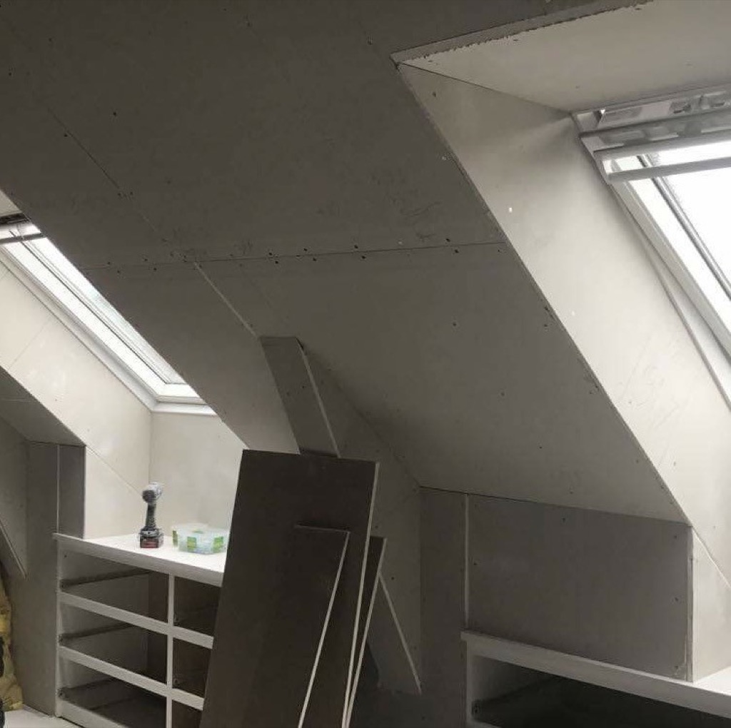 Stylish loft storage with customised built-in IKEA chests