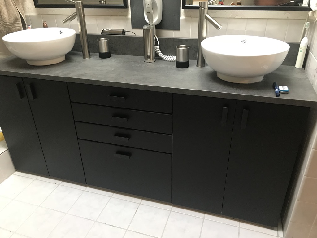 Double sink vanity IKEA SEKTION Kitchen Cabinets