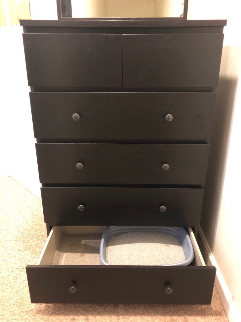 cat litter MALM chest