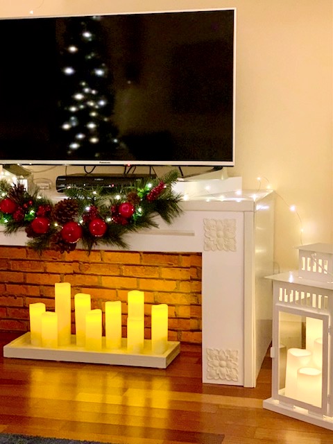 candle fireplace IKEA hack